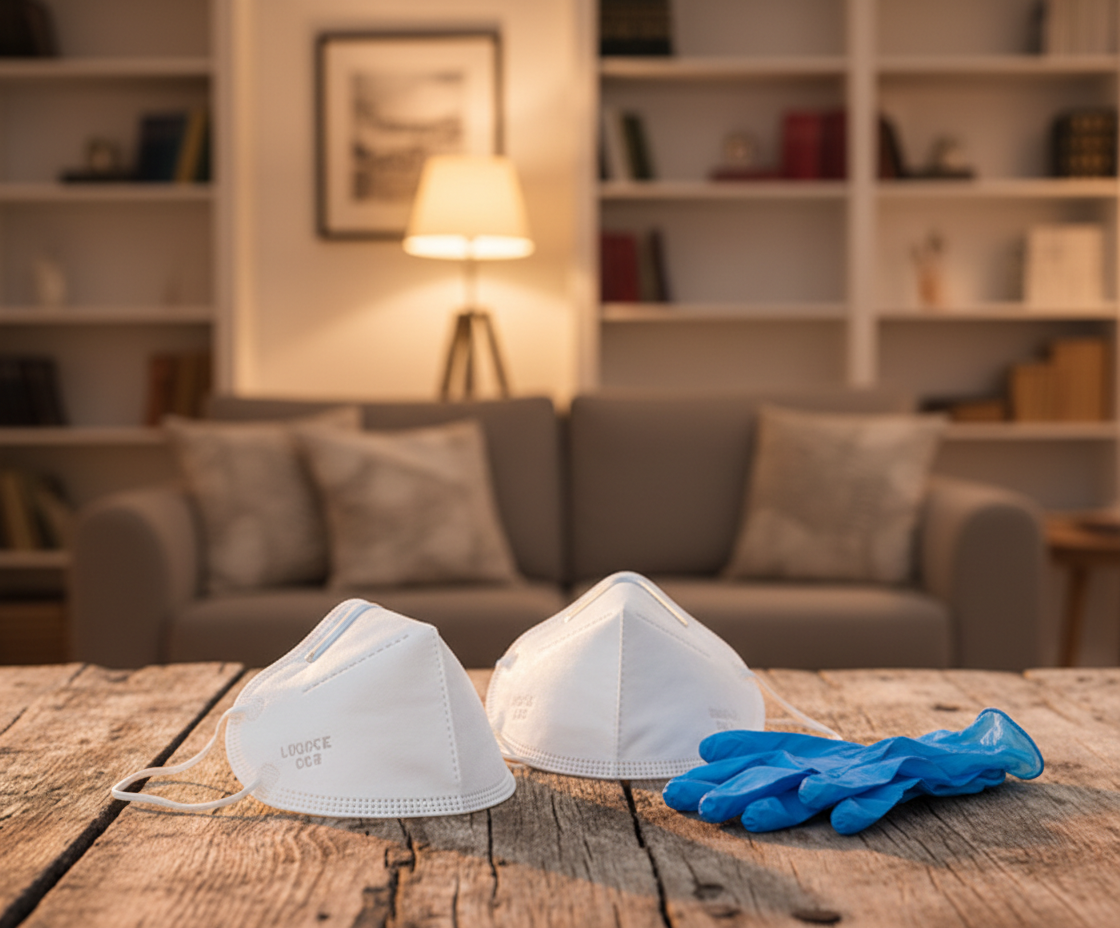 Masques et gants de protection